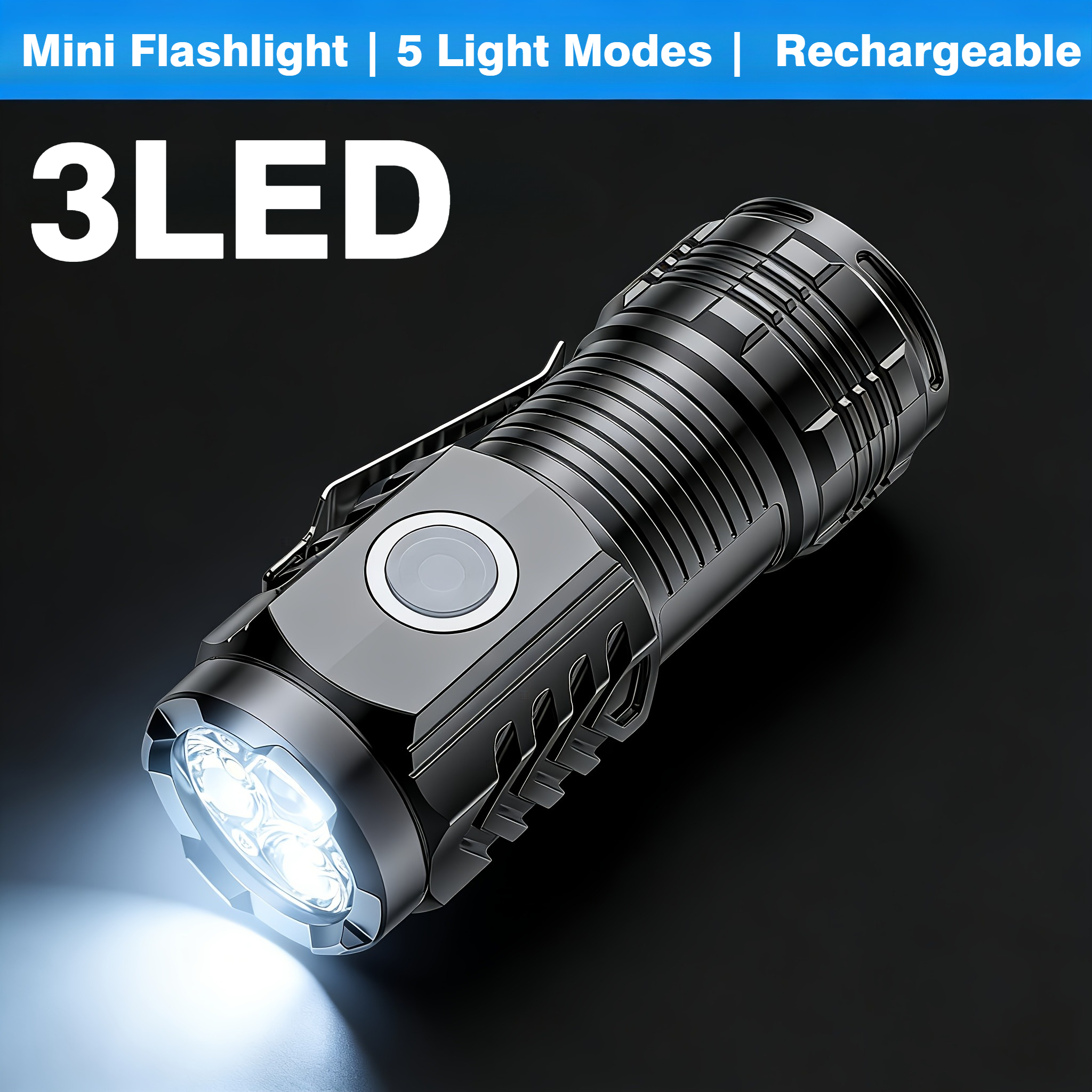 Outdoor Adventure Trips - Portable Mini 3 LED Handheld Flashlight