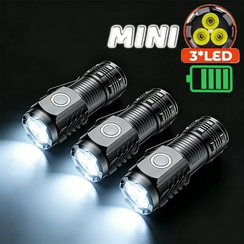 Outdoor Adventure Trips - Portable Mini 3 LED Handheld Flashlight