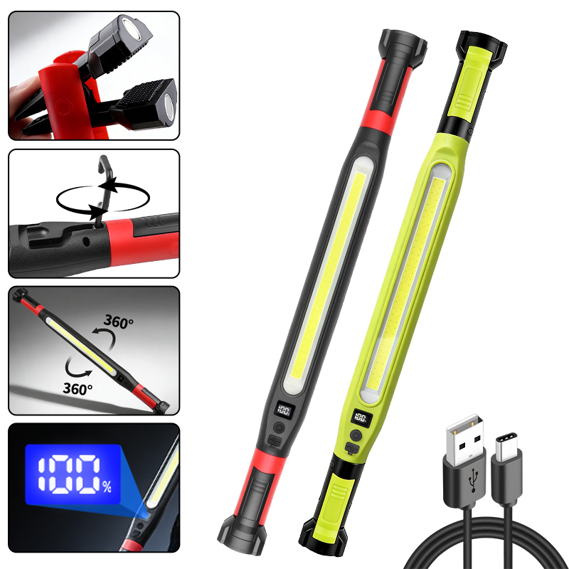 Outdoor Adventure Trips - COB Work Light Type‑C Rechargeable Magnetic