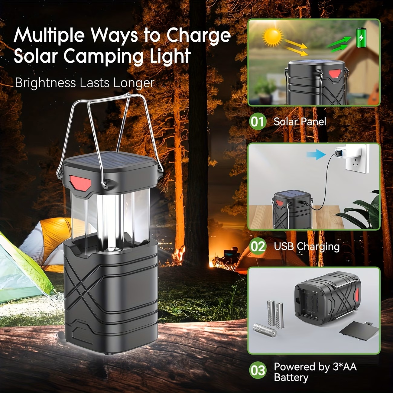 Solar Camping Lantern 2/4-Pack - Outdoor Adventure Inc ulasan dan harga
