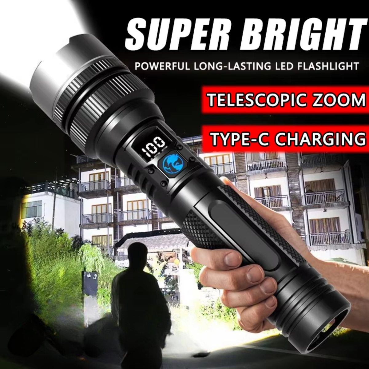 Powerful LED Flashlight With Z - Outdoor Adventure Inc ulasan dan harga