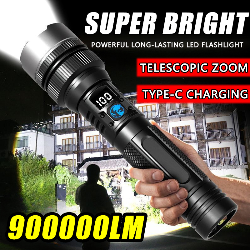 900000LM Powerful LED Flashlig - Outdoor Adventure Inc ulasan dan harga