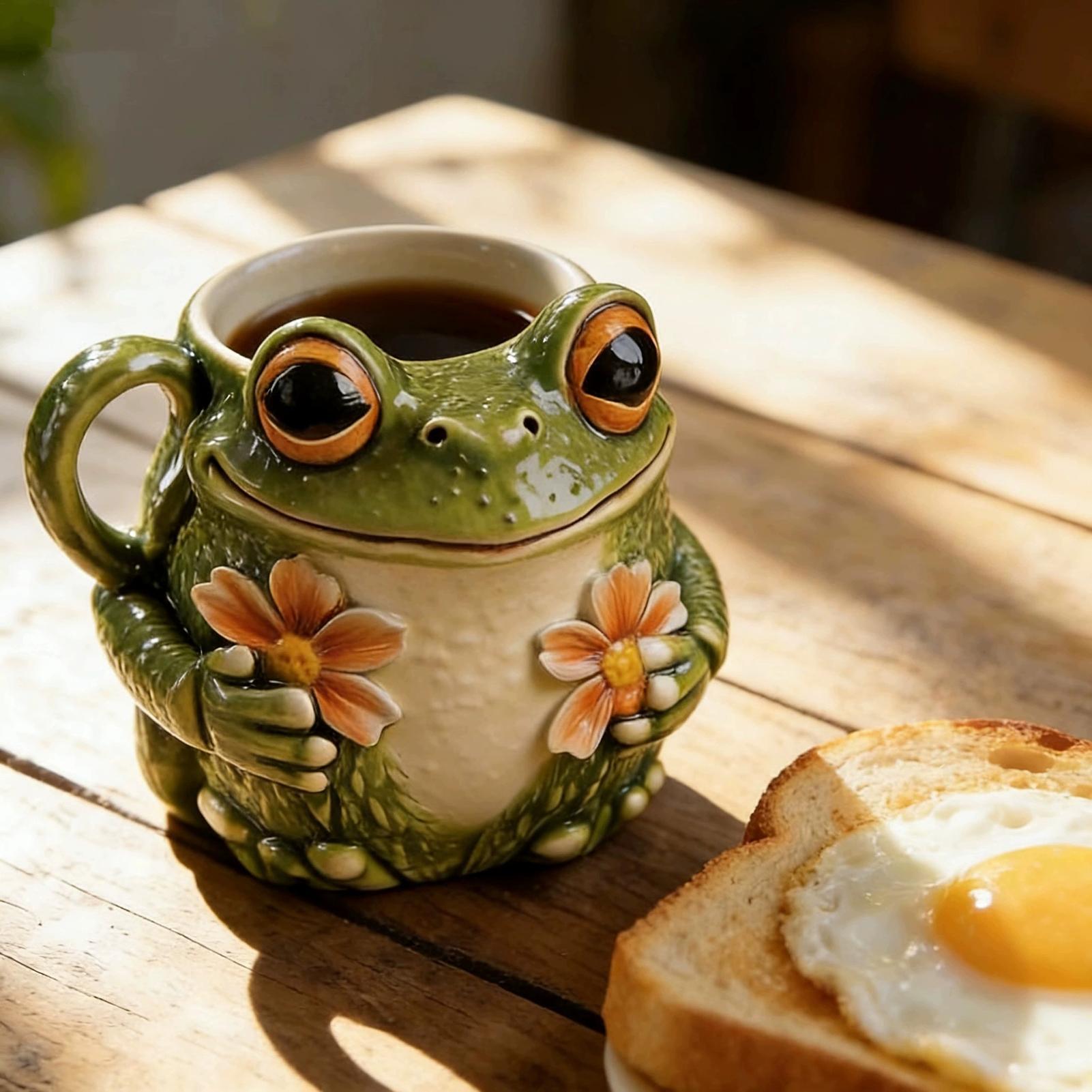 Frog Coffee Mug Resin Funny No - Outdoor Adventure Holidays ulasan dan harga
