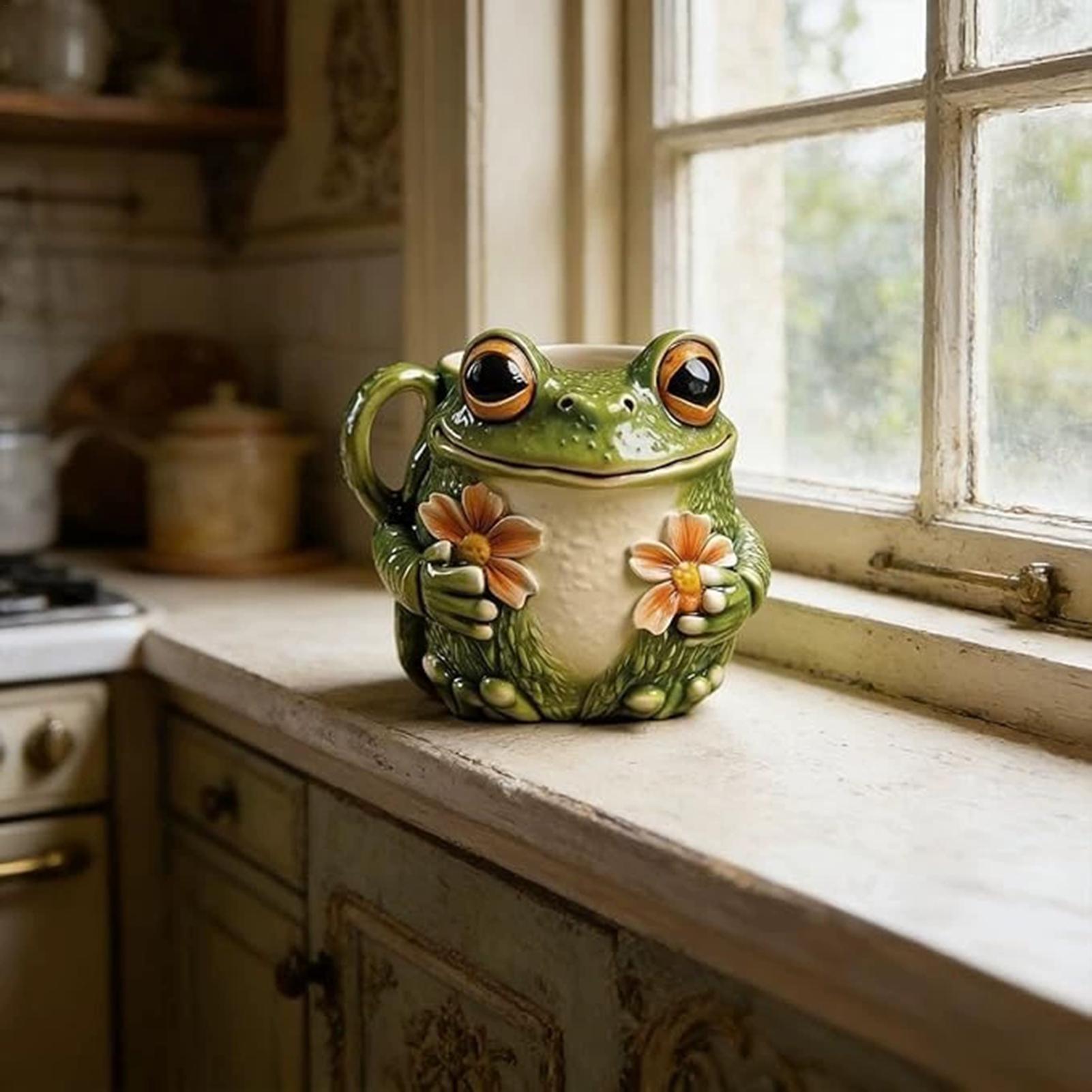 Frog Coffee Mug Resin Funny No - Outdoor Adventure Holidays ulasan dan harga
