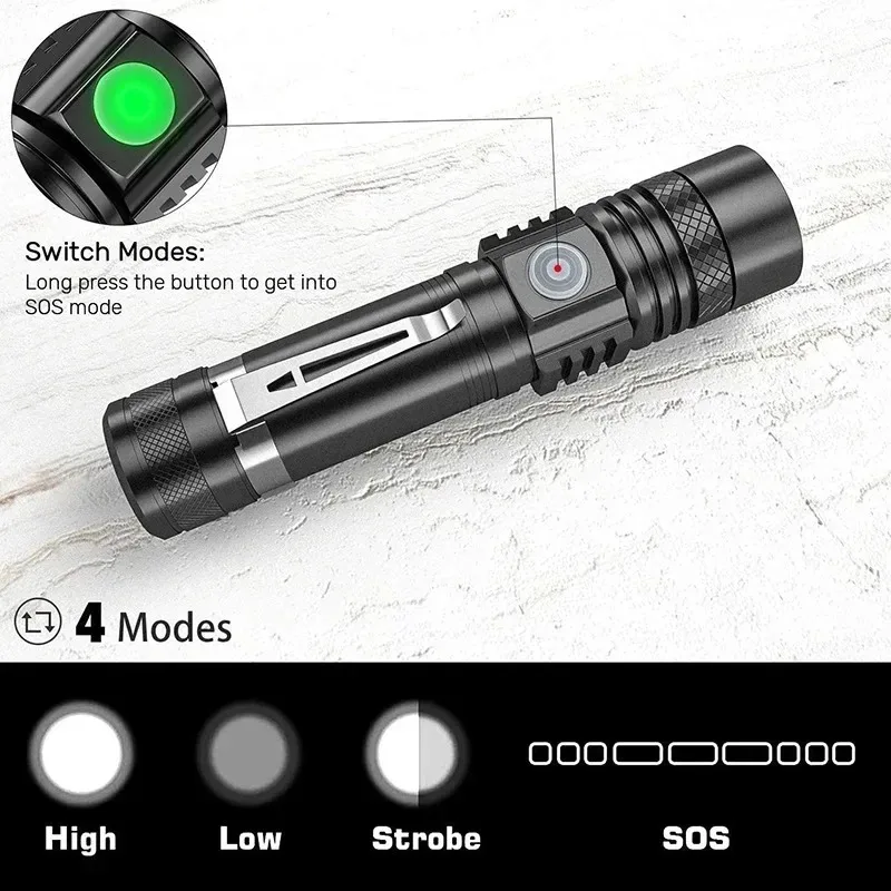 T6 LED Rechargeable Flashlight - Outdoor Adventure Trips ulasan dan harga