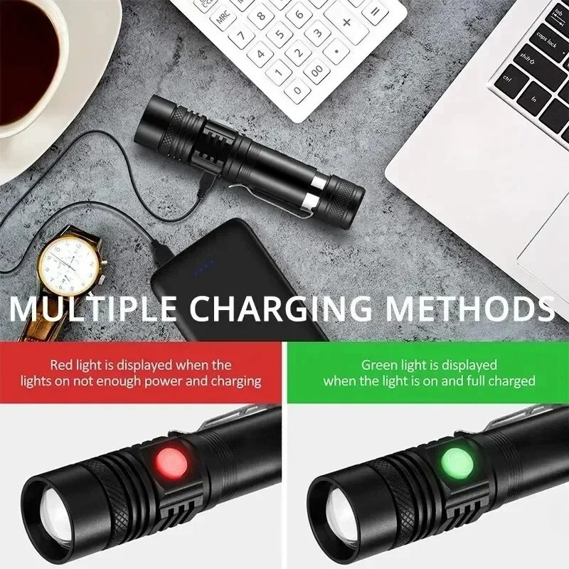 T6 LED Rechargeable Flashlight - Outdoor Adventure Trips ulasan dan harga