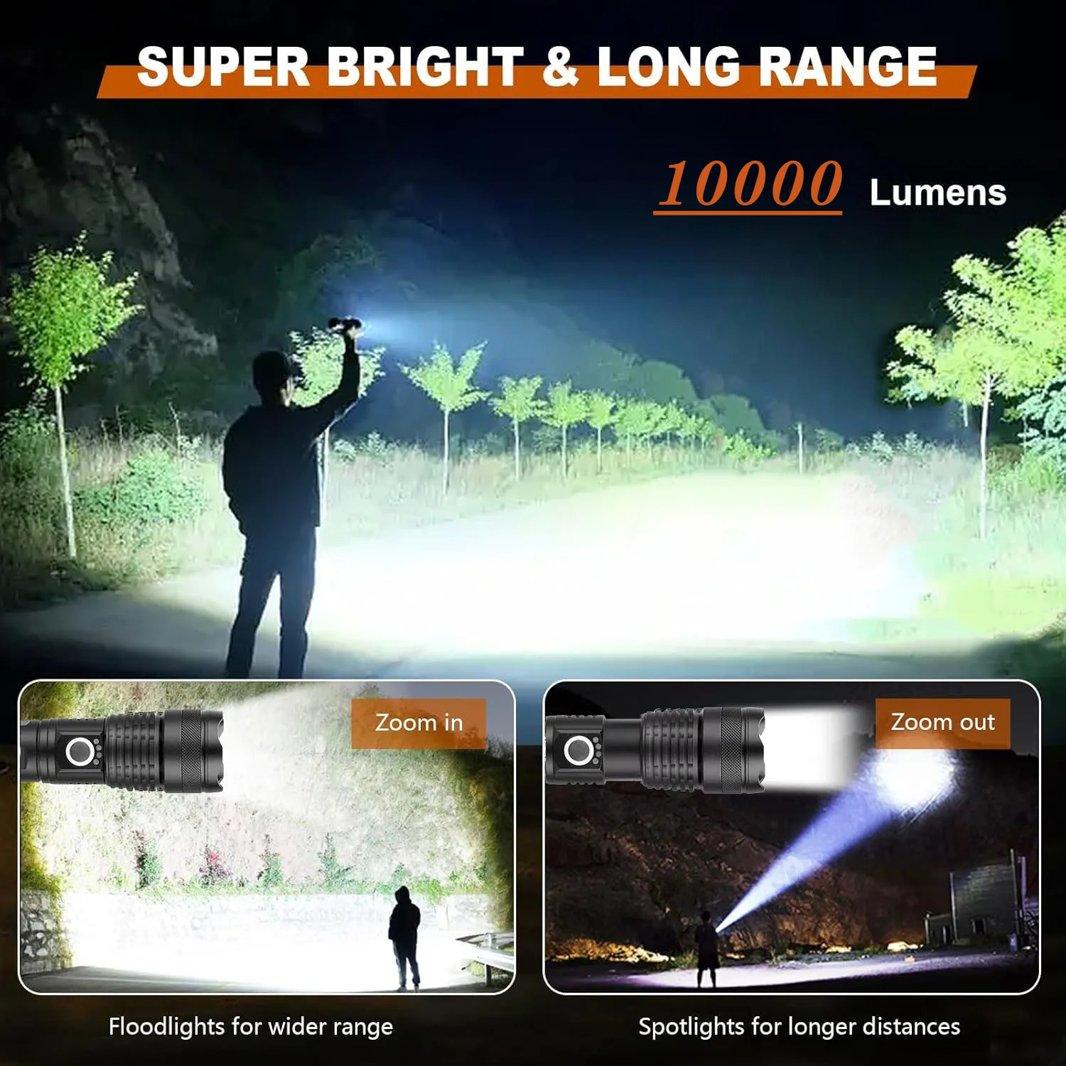 High Power LED Flashlight Rech - Outdoor Adventure Trips ulasan dan harga
