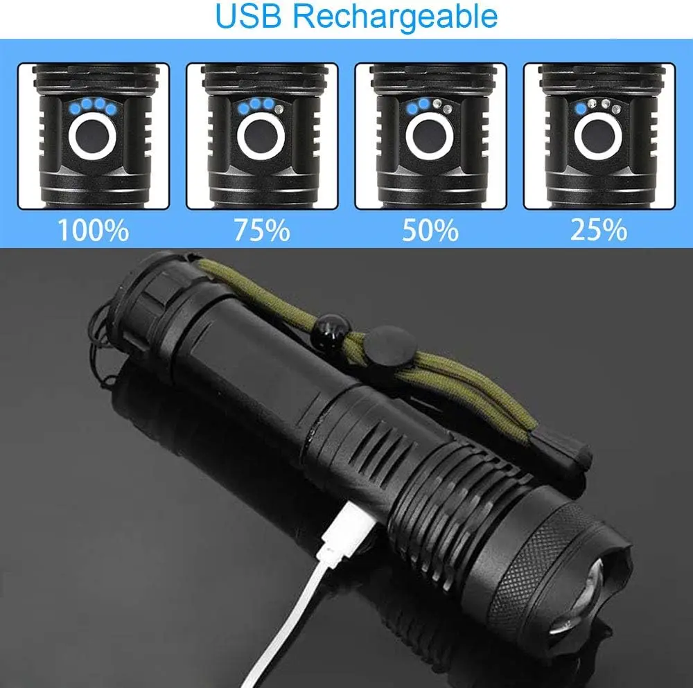 High Power LED Flashlight Rech - Outdoor Adventure Trips ulasan dan harga