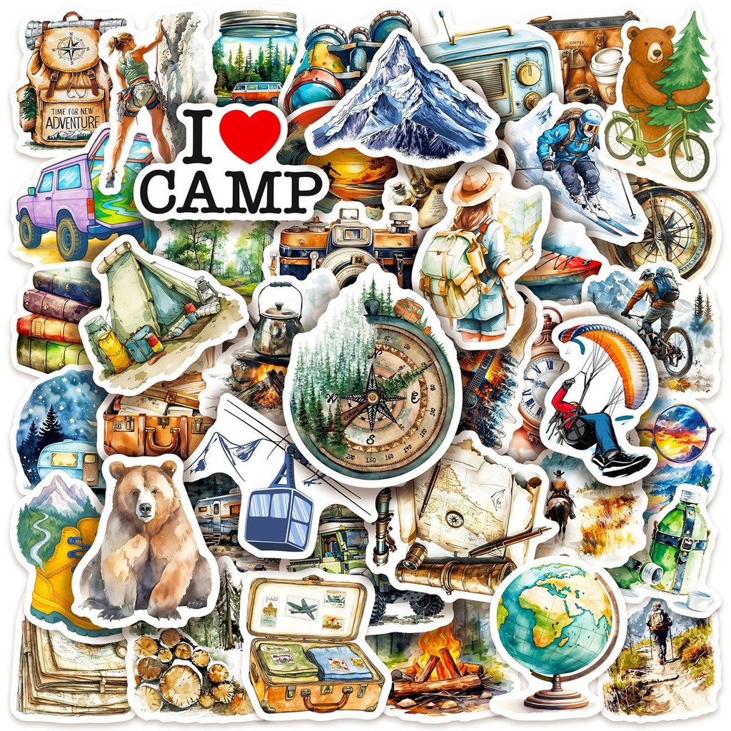 50PCS Outdoor Watercolor Campi - Outdoor Adventure Store ulasan dan harga