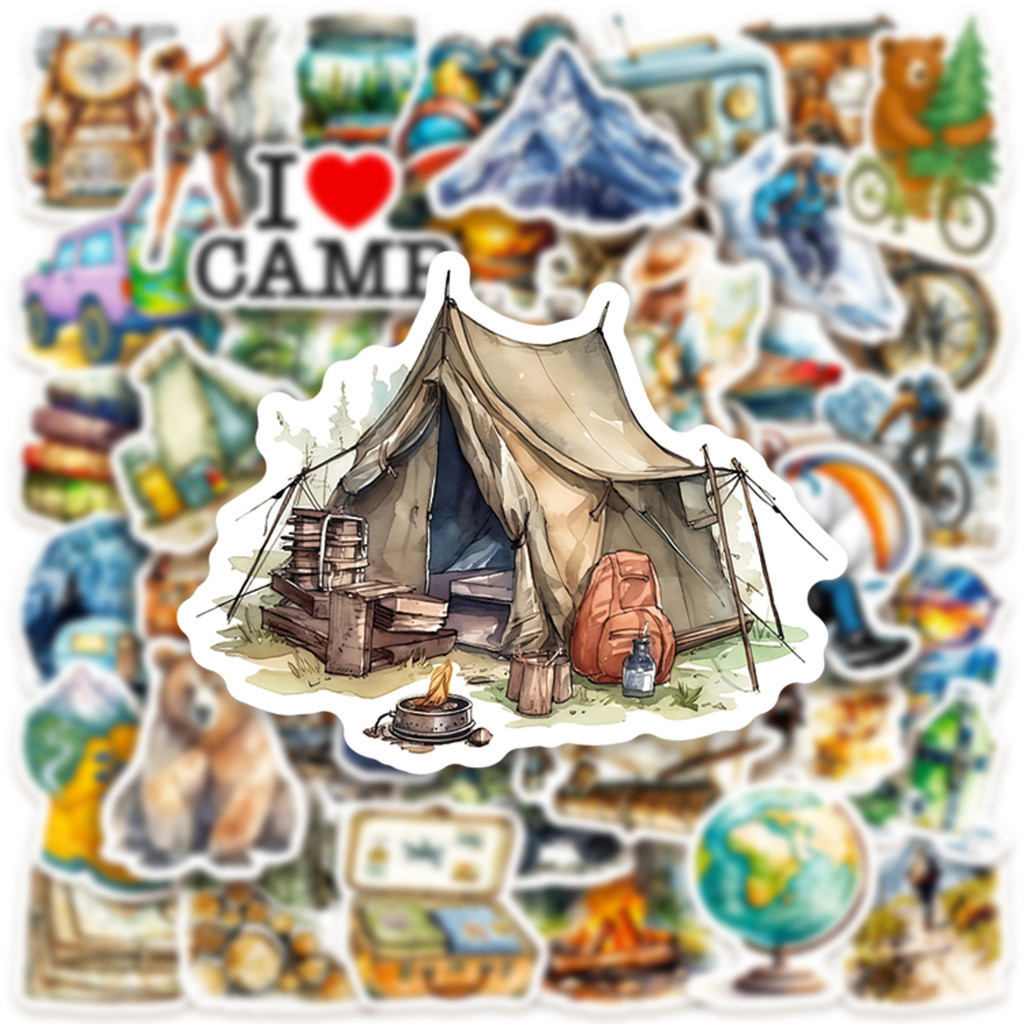 50PCS Outdoor Watercolor Campi - Outdoor Adventure Store ulasan dan harga